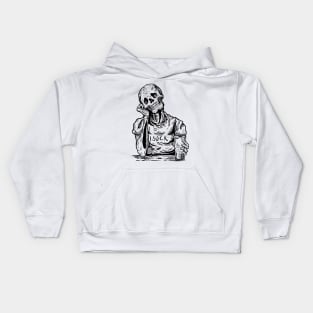 Drunk Skull - Skeleton Drinking Kids Hoodie